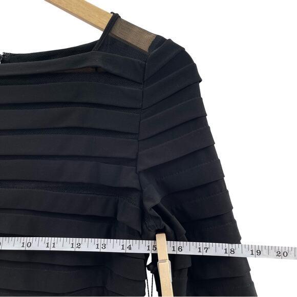 NWT Adrianna Papell Illusion Bodice Pleated Partial Tuck Jersey Sheath Dress 4 - Picture 12 of 16